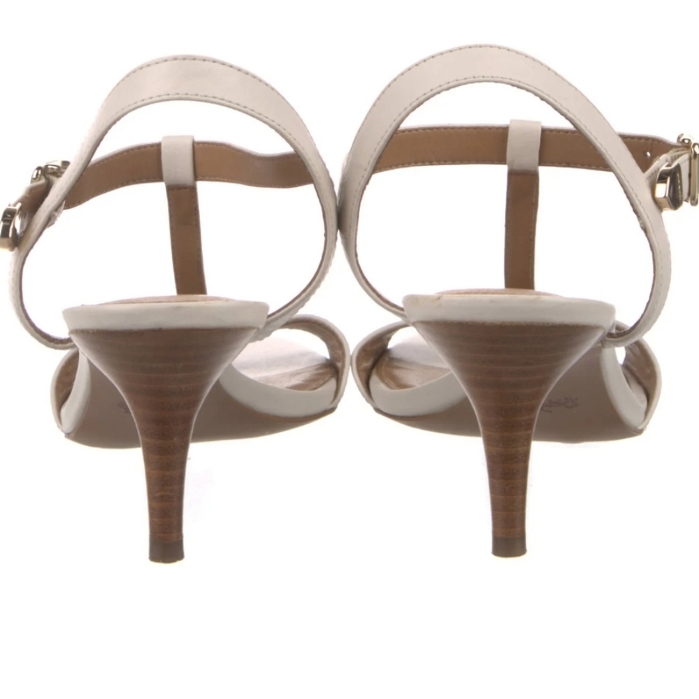 Coach T-Strap White Sandal Heel - Picture 5 of 6